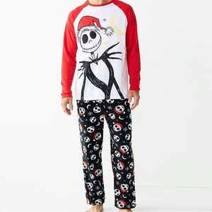 Nightmare Before Christmas Men's Pajama Set - Red and Black